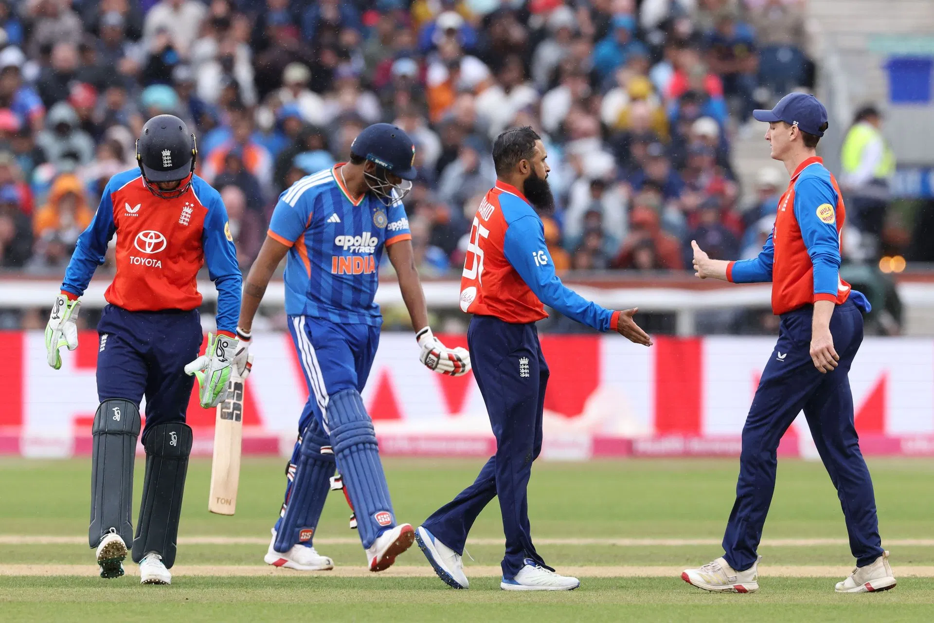 Qual é o tempo limite para uma perseguição de 5 over no 1º ENG vs IND 2026 T20I?
