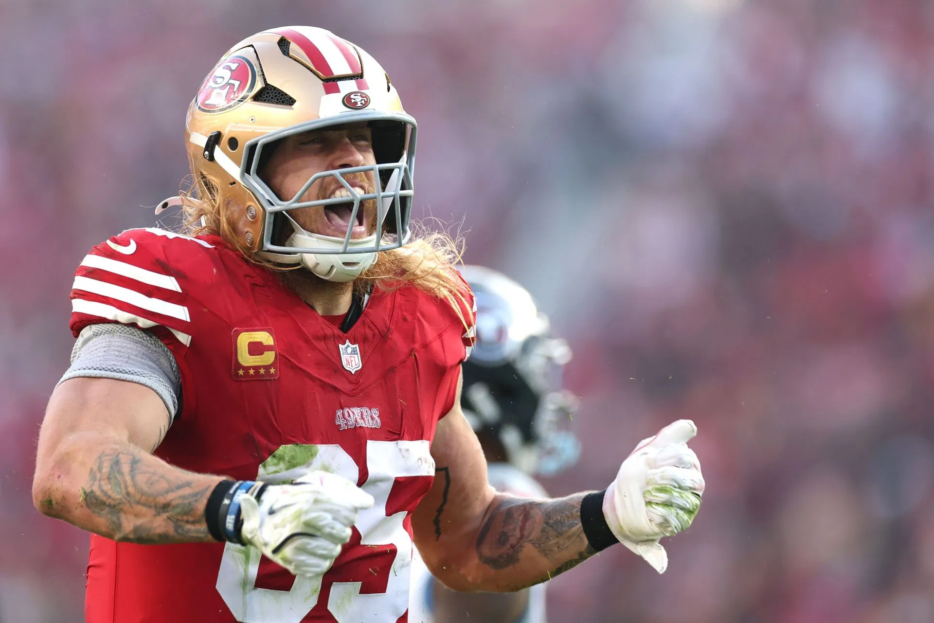 George Kittle envia mensagem atrevida a Aaron Donald sobre rumores de não aposentadoria após a troca de Myles Garrett para Rams
