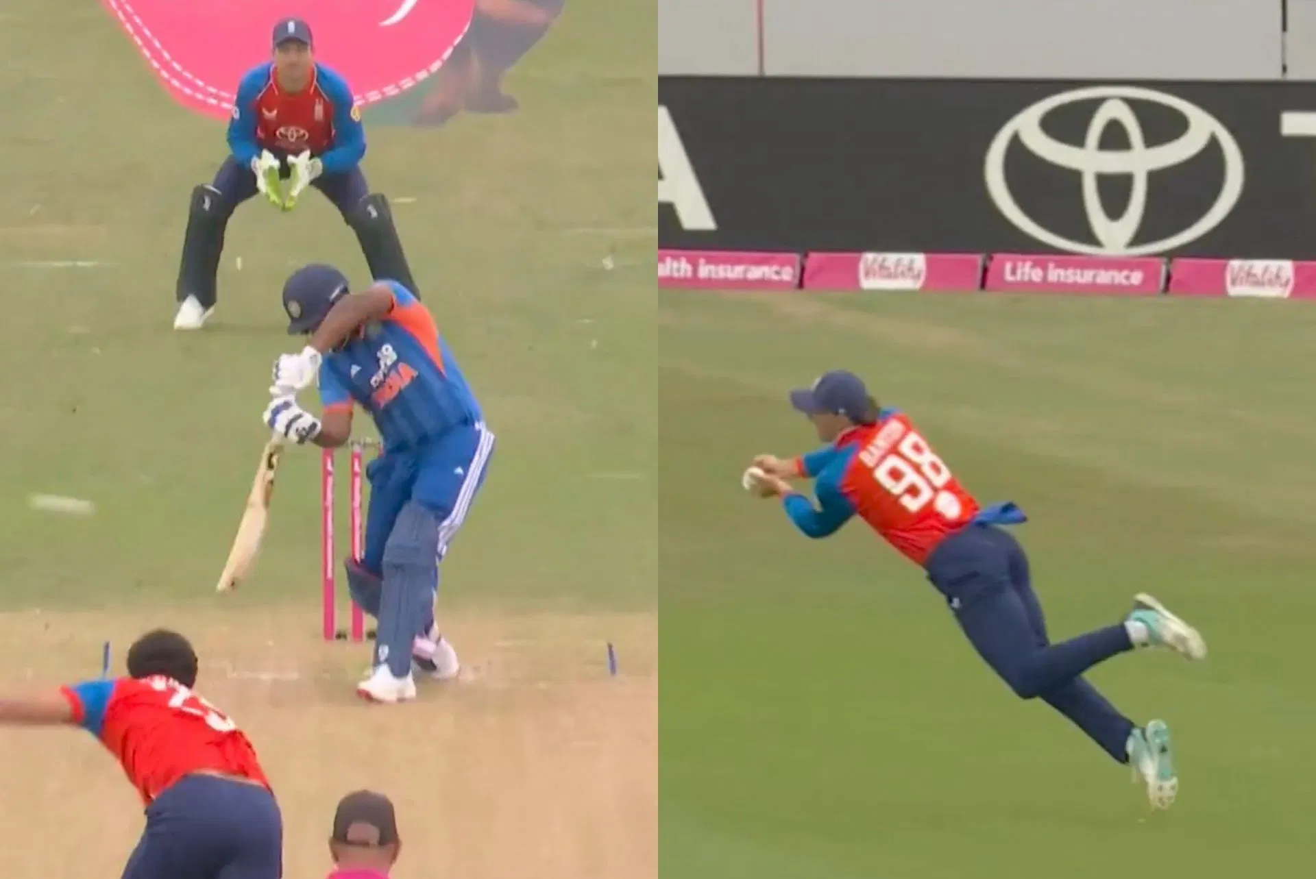 Sanju Samson sai para 1 de 7 bolas enquanto Tom Banton faz uma recepção certeira em ENG vs IND 2026 1º T20I [Watch]