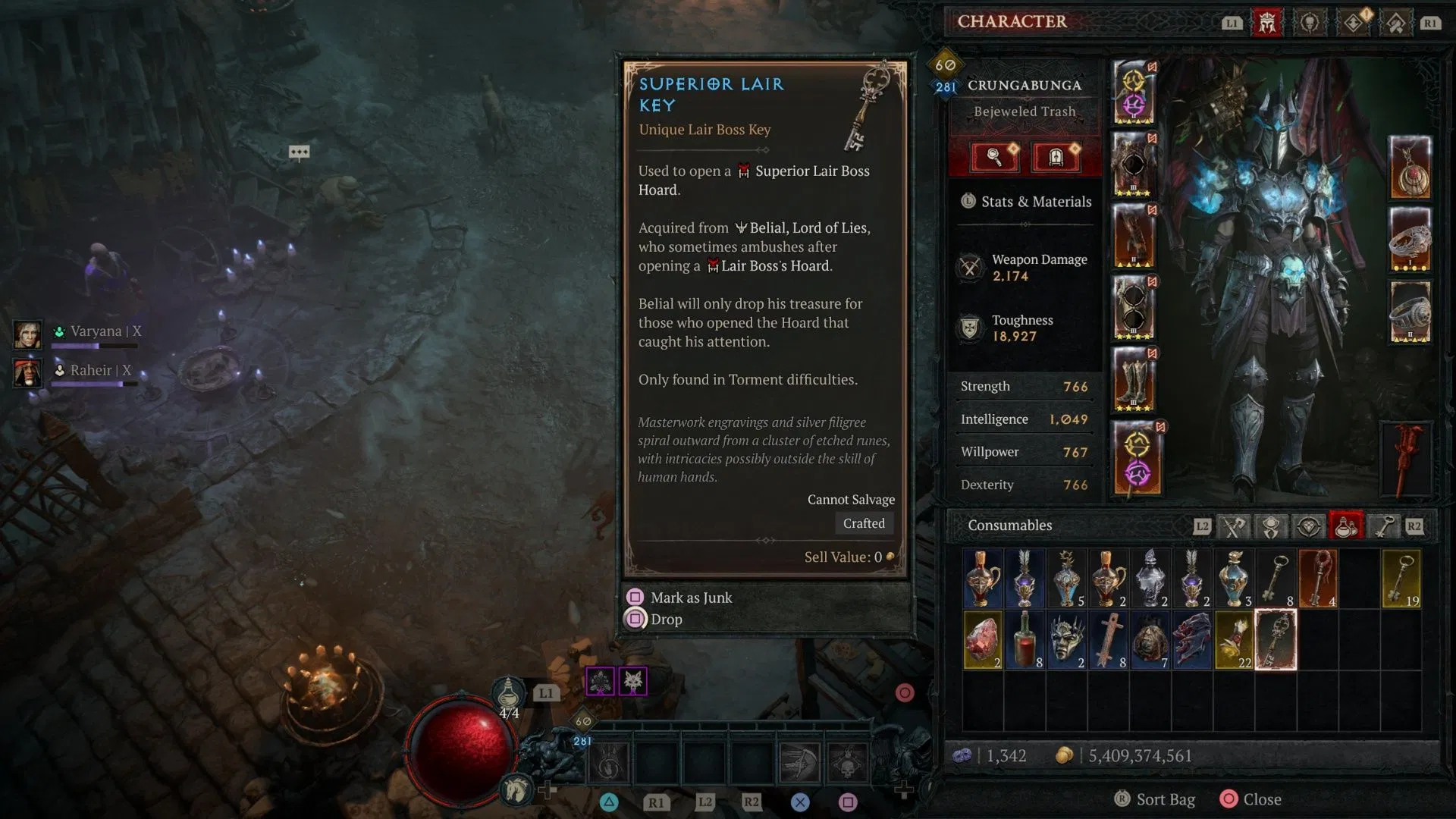 Guia agrícola Diablo 4 Superior Lair Key (temporada 14)